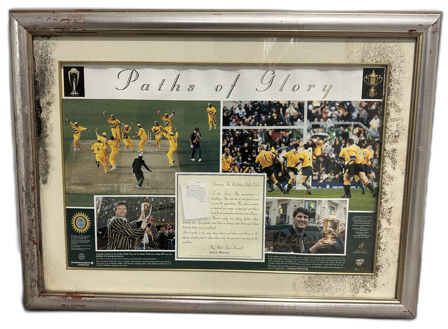 Australia's Dual World Cup Year 1999 Cricket & Rugby, Signed Limited Edition Print