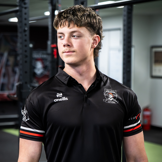 125 Yr Black Sports Polo