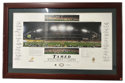 Wallabies v Lions 2001 — 3rd Test Multi-Signed Limited Edition Print 258/500